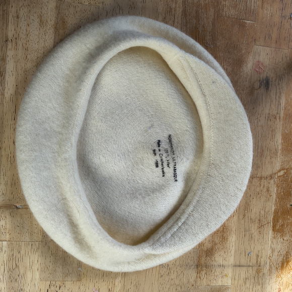 Vintage Normandy ultrabasque white cream colored wool beret newsboy hat - Picture 6 of 9